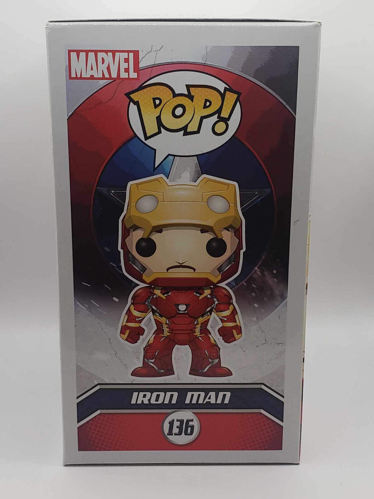 Marvel Civil War Iron Man (Unmasked) Funko Pop # 136