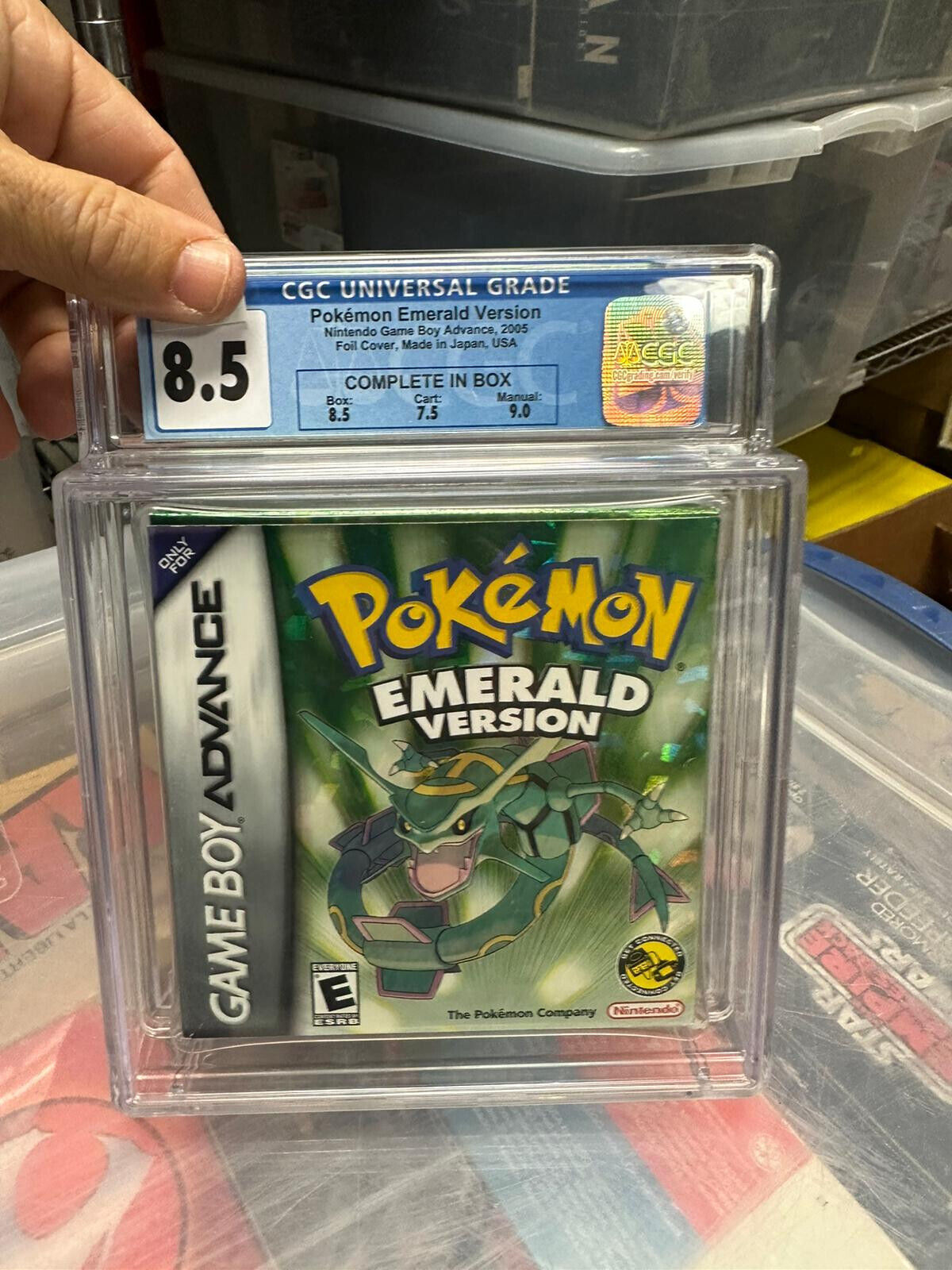 Pokemon Emerald Version CGC 7.5 Nintendo Gameboy Advance