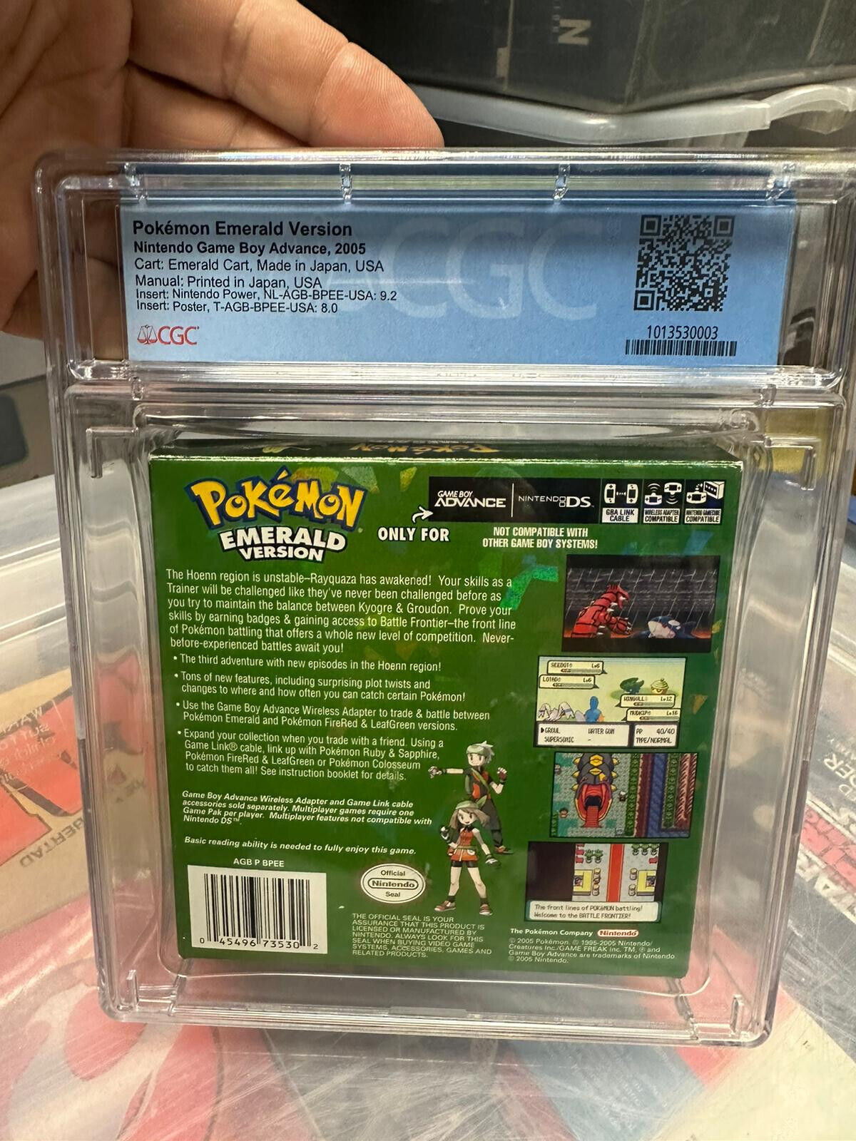 Pokemon Emerald Version CGC 7.5 Nintendo Gameboy Advance