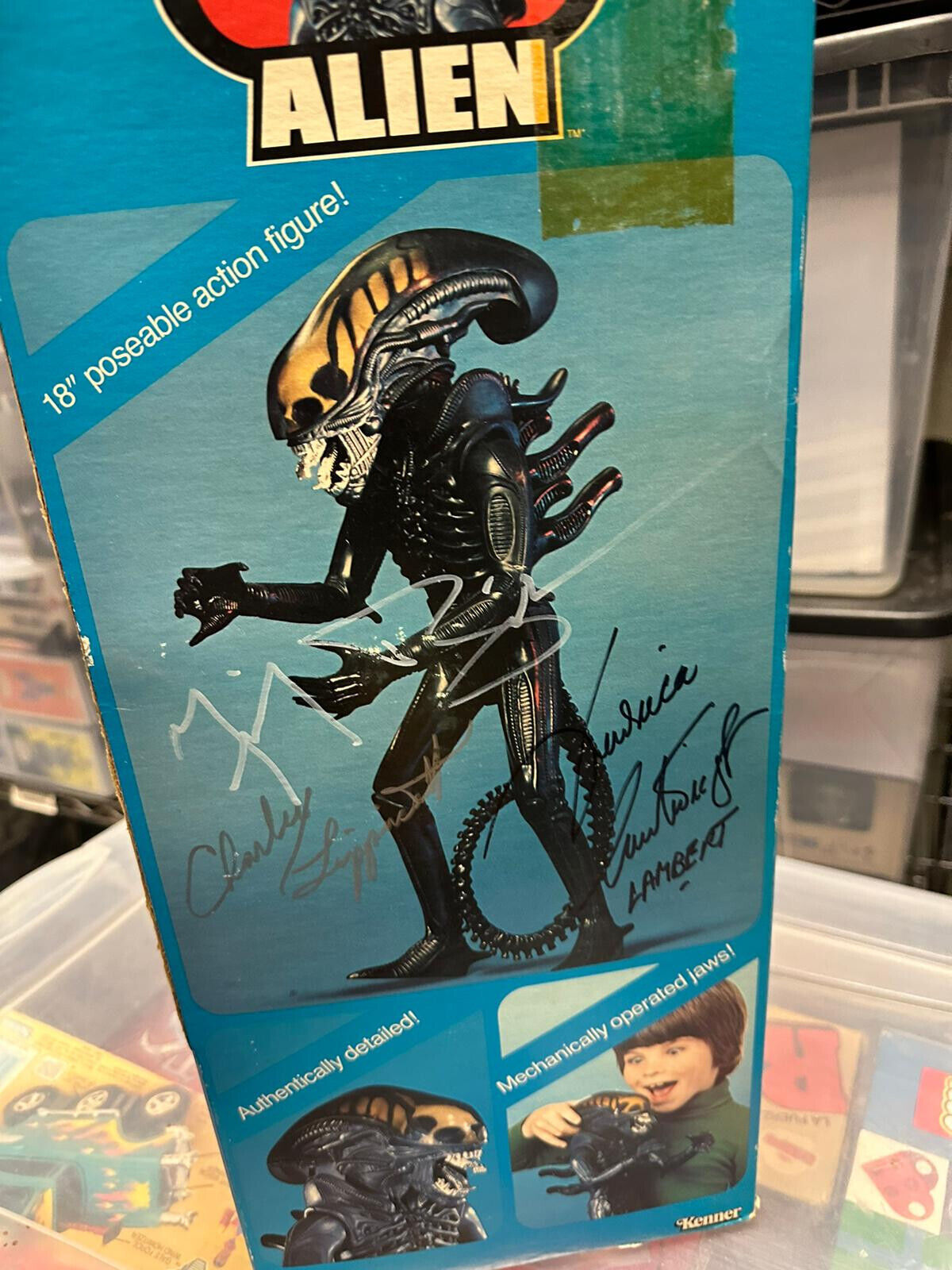 Vintage Kenner Alien Figure - Signed by Several  Original Cast Members