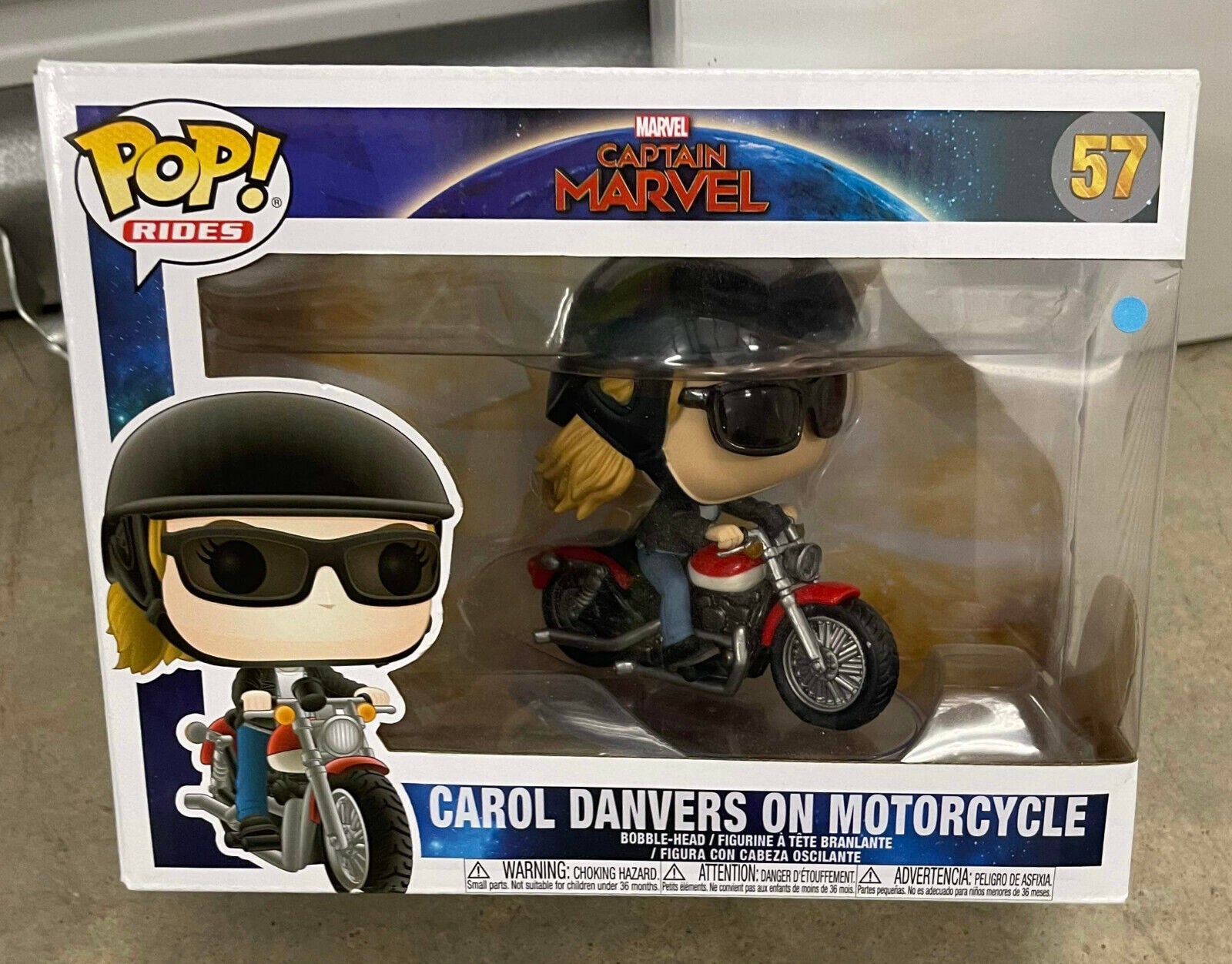Funko Pop! Rides Marvel, Captain Marvel: Carol Danvers on Motorcycle #57