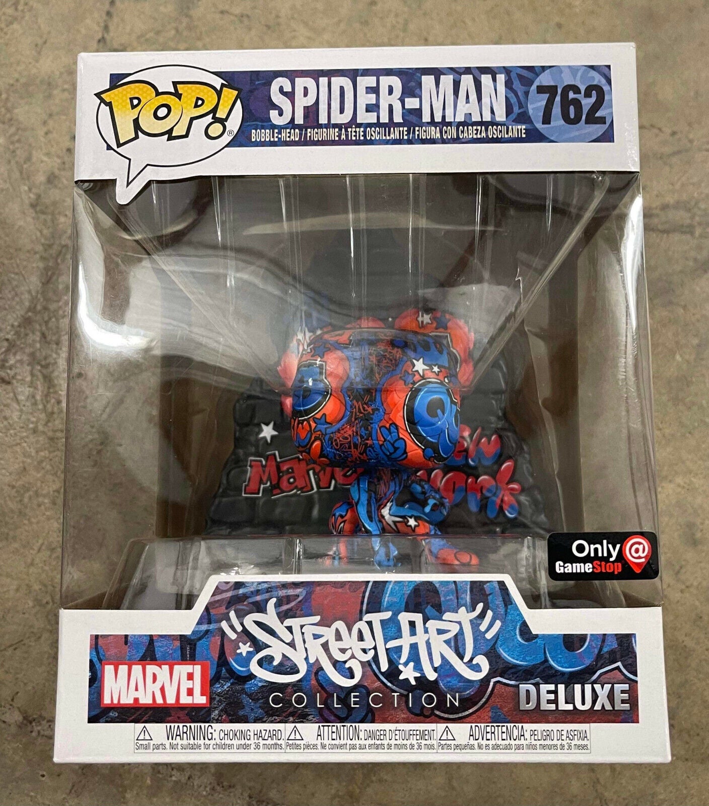 Funko Pop! Marvel Street Art Deluxe Spider Man Gamestop Exclusive #762