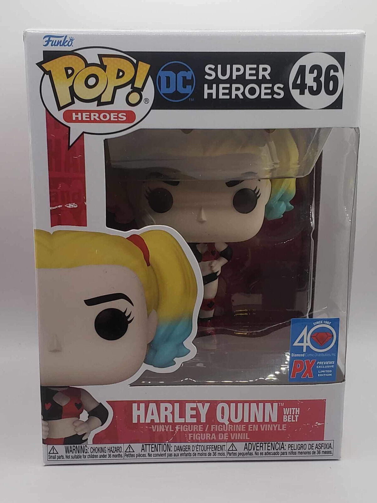 Funko Pop! DC Comics Harley Quinn with Belt #436 PX Previews Exclusive