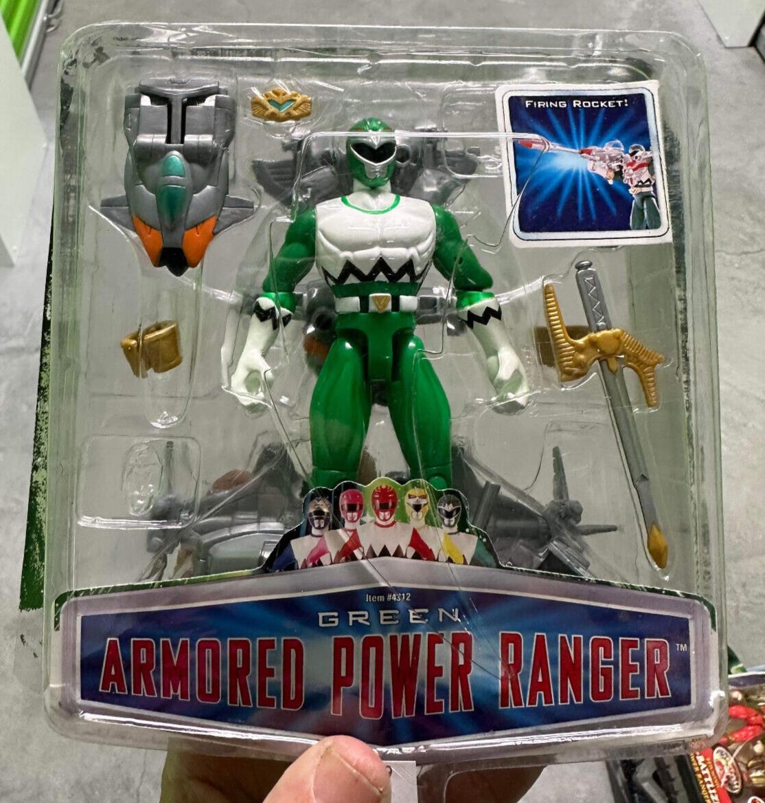 Power Rangers Lost Galaxy 4" Explorer GREEN  Ranger With Armor & Wings
