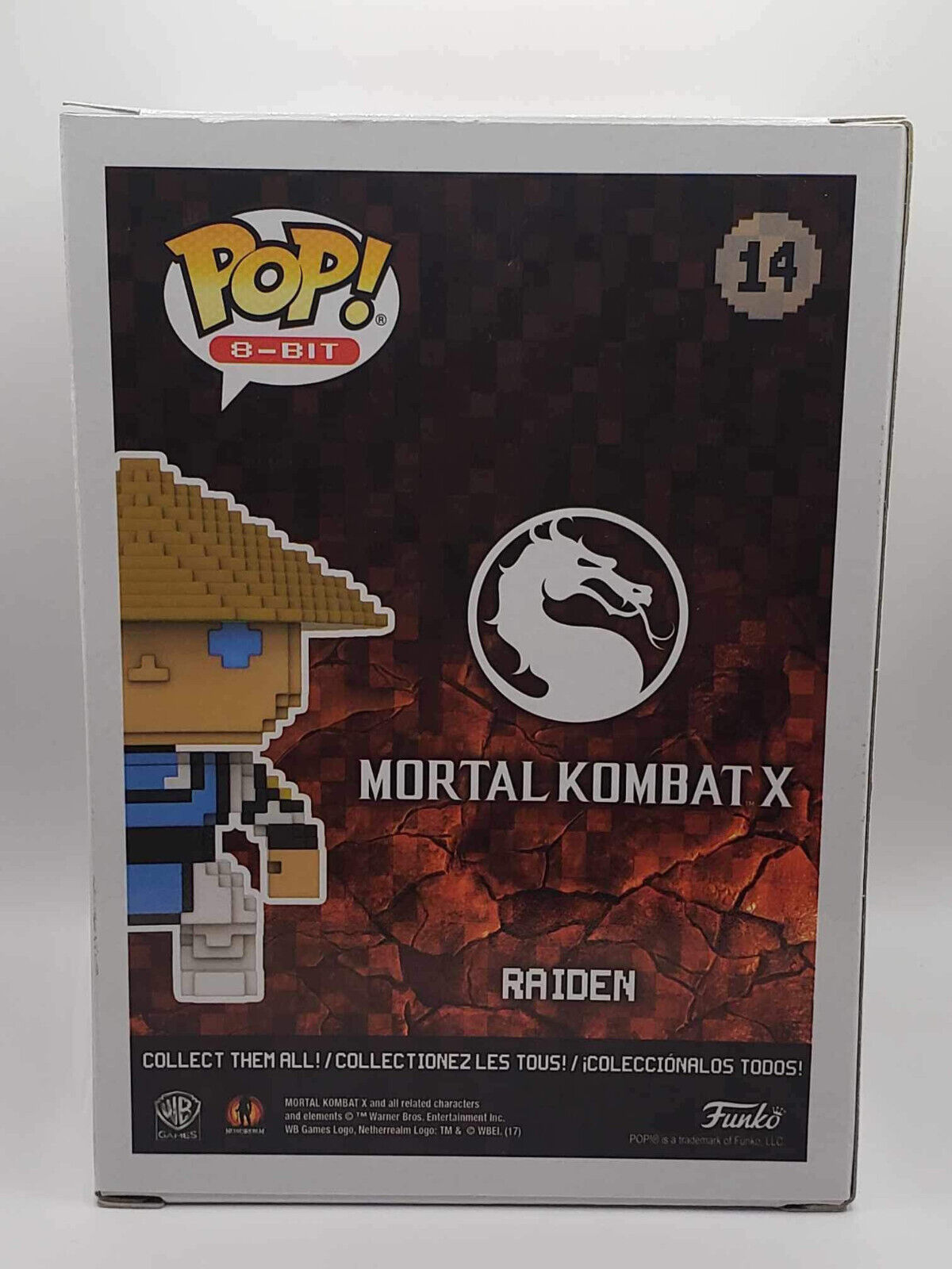 Funko Pop Mortal Kombat X Raiden 14 8 Bit Gamestop Exclusive Vinyl Figure